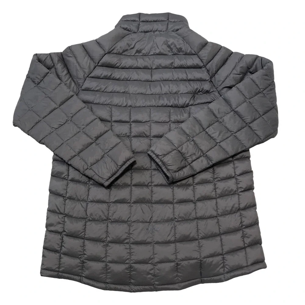 Imperial Motion Mens Large Puffer Jacket Charcoal Grey Quilted Full Zip